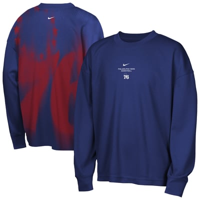  Philadelphia 76ers Nike Youth 2026 Standard Issue Pre-Game Performance Long Sleeve T-Shirt - Royal
