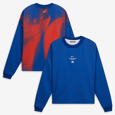  Philadelphia 76ers Nike Youth 2026/27 Standard Issue Pre-Game Performance Long Sleeve T-Shirt - Royal