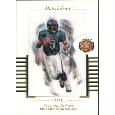 2002 Fleer Focus JE Materialistic Home #8 Donovan McNabb