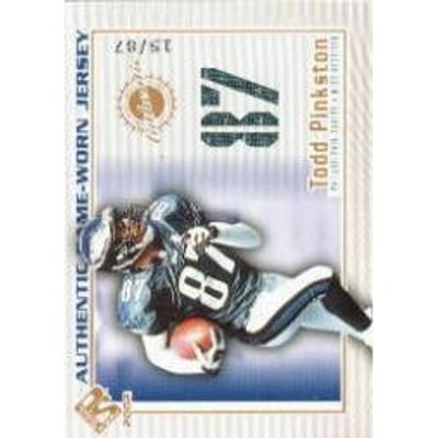 2002 Private Stock Game Worn Jerseys Numbers #94 Todd Pinkston/87