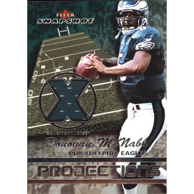 2003 Fleer Snapshot Projections Jerseys Silver #NPDM Donovan McNabb