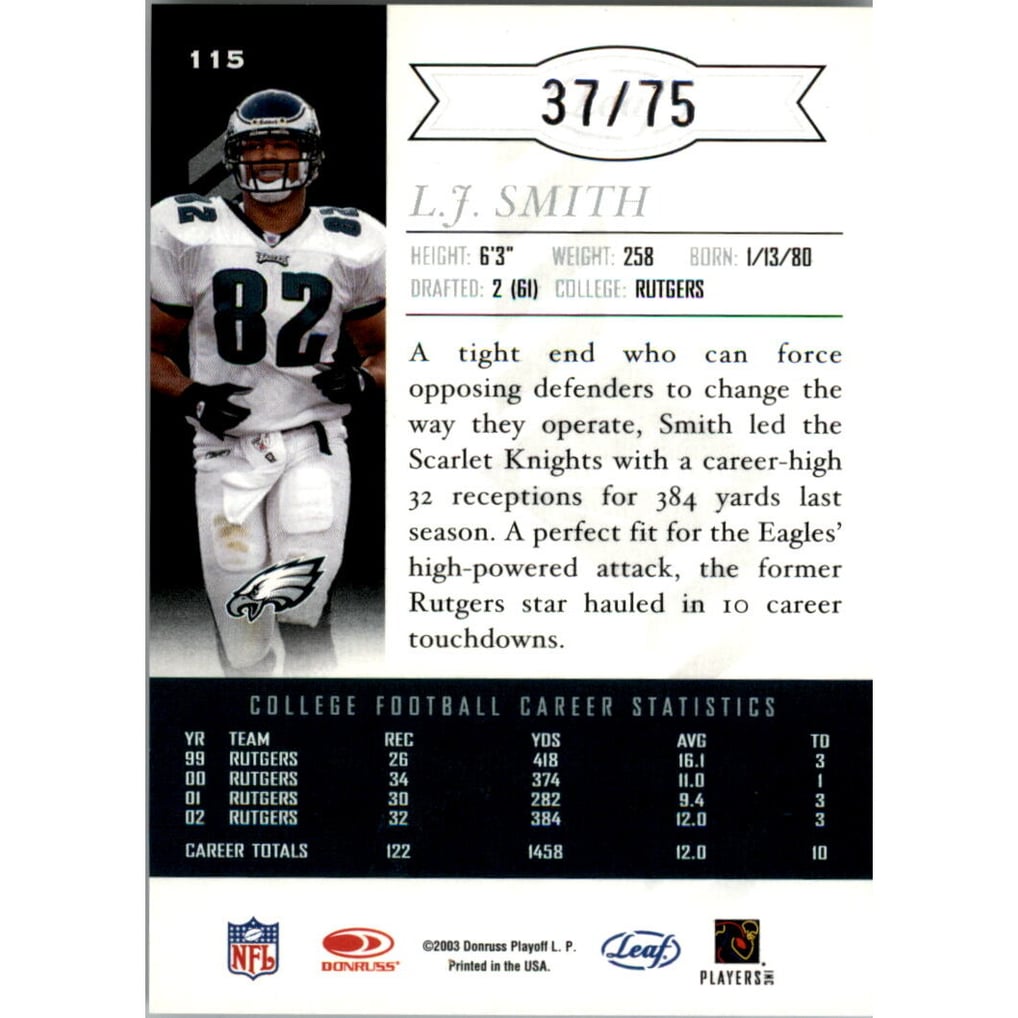 2003 Leaf Limited Silver Spotlight #115 L.J. Smith