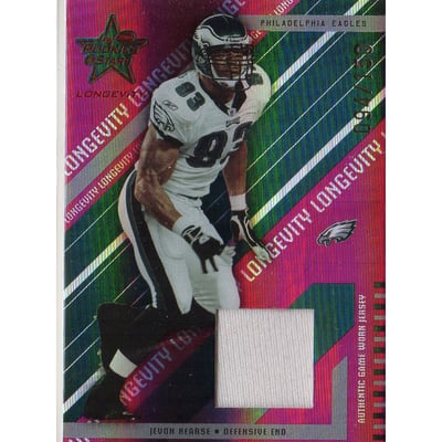 2004 Leaf Rookies and Stars Longevity Materials Ruby #70 Jevon Kearse/150