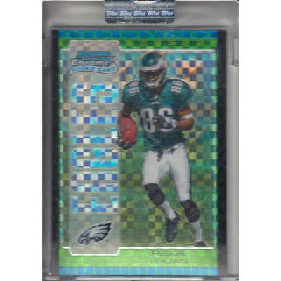 2005 Bowman Chrome Uncirculated Green Xfractors #130 Reggie Brown