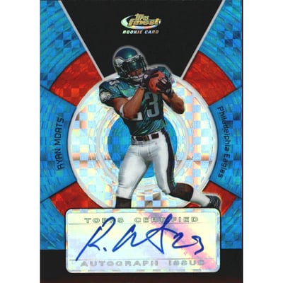 2005 Finest Blue Xfractors #170 Ryan Moats AU