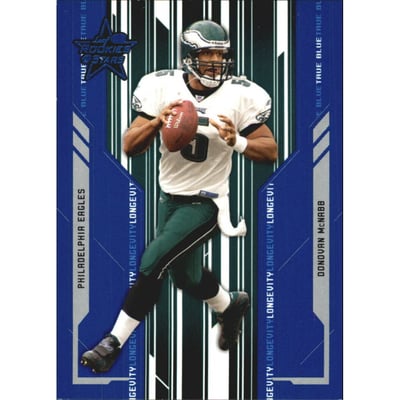 2005 Leaf Rookies and Stars Longevity True Blue Parallel #73 Donovan McNabb