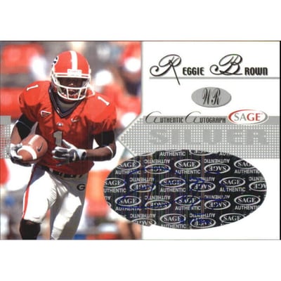 2005 SAGE Autographs Silver #A6 Reggie Brown/400