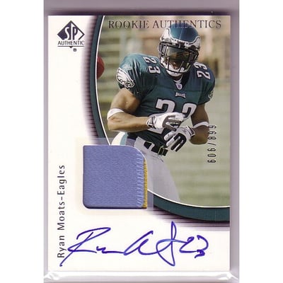 2005 SP Authentic #225 Ryan Moats JSY/899 AU RC