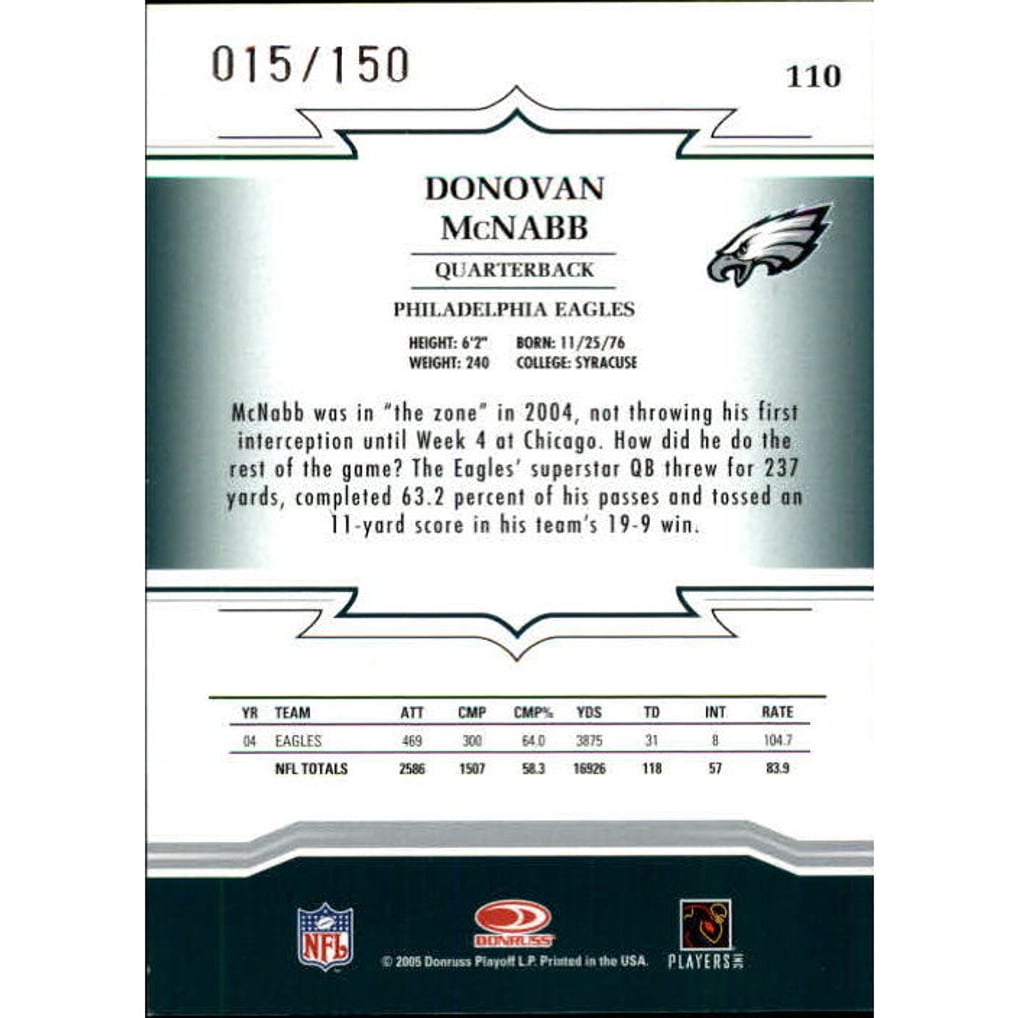 2005 Throwback Threads Red #110 Donovan McNabb