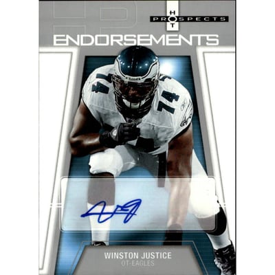 2006 Hot Prospects Endorsements #HPWJ Winston Justice