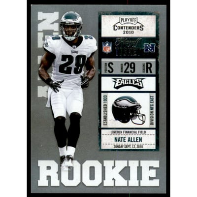 2010 Playoff Contenders Playoff Ticket #174 Nate Allen