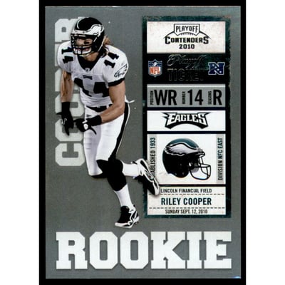 2010 Playoff Contenders Playoff Ticket #181 Riley Cooper