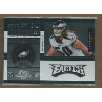 2011 Playoff Contenders Playoff Ticket #117 Casey Matthews