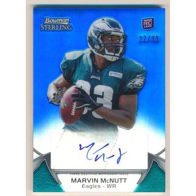 2012 Bowman Sterling Blue Refractors #AU84 Marvin McNutt AU