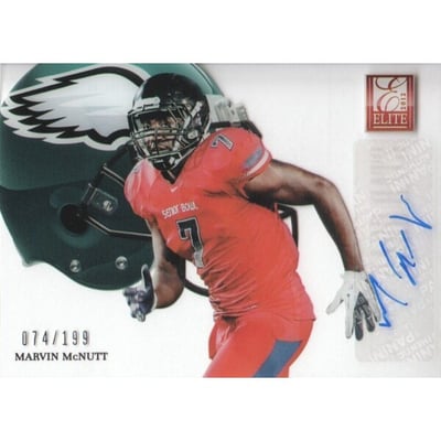 2012 Elite Rookie Hard Hats Autographs #49 Marvin McNutt/199