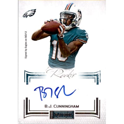 2012 Panini Playbook #80 B.J. Cunningham AU/140 RC