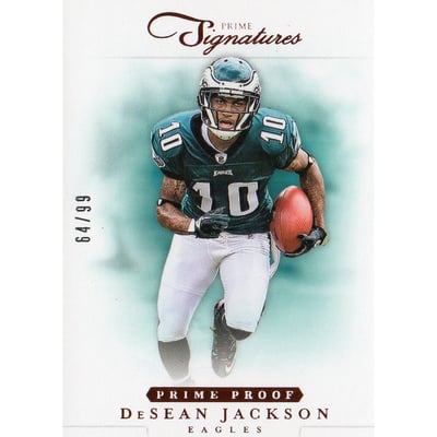 2012 Prime Signatures Prime Proof Red #58 DeSean Jackson