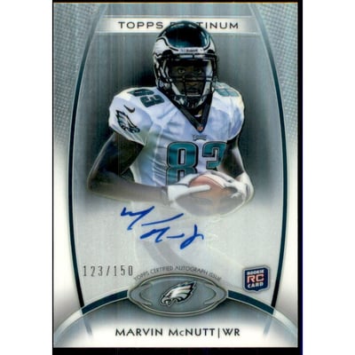 2012 Topps Platinum Rookie Autographs Black Refractors #142 Marvin McNutt