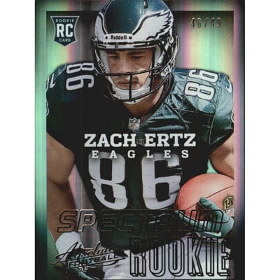 2013 Absolute Spectrum Black #200B Zach Ertz