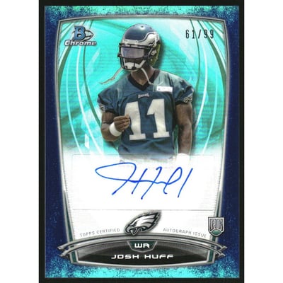 2014 Bowman Chrome Rookie Autographs Bubbles Refractors #RCRAJHU Josh Huff
