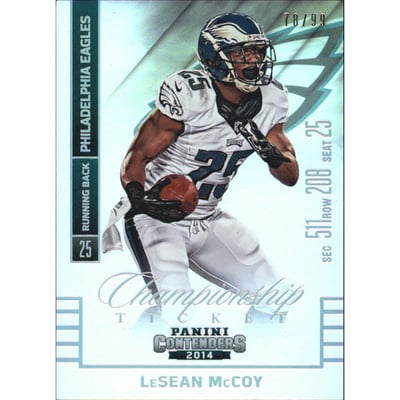 2014 Panini Contenders Championship Ticket #44 LeSean McCoy