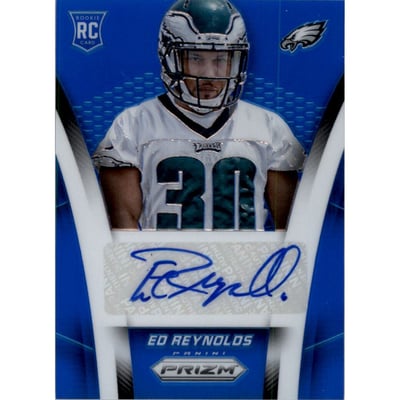2014 Panini Prizm Rookie Autographs Prizms Blue #ARER Ed Reynolds/75