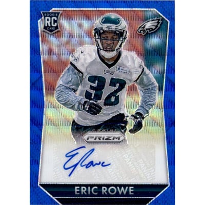2015 Panini Prizm Rookie Autographs Prizms Light Blue Wave #RSER Eric Rowe/150