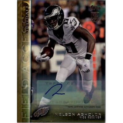 2015 Topps Field Access Autographs Gold #55 Nelson Agholor