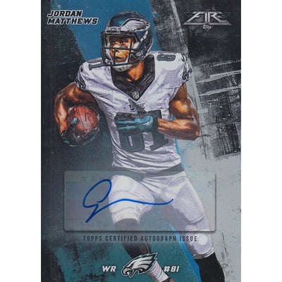 2015 Topps Fire Autographs Blue #FAJM Jordan Matthews