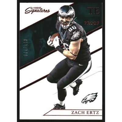 2016 Prime Signatures Prime Proof Red #139 Zach Ertz