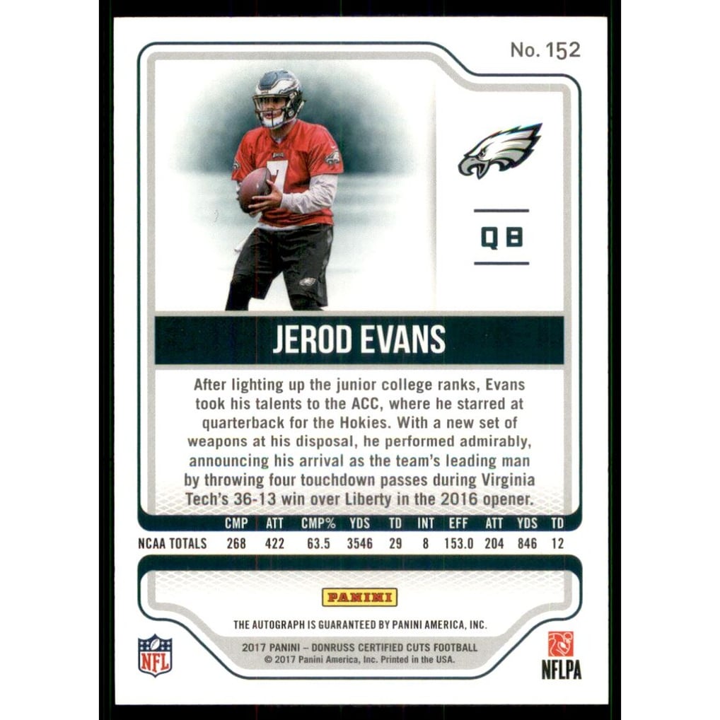 2017 Certified Cuts Rookie Scripts #152 Jerod Evans