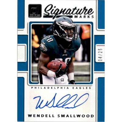 2017 Donruss Signature Marks Blue #40 Wendell Smallwood/25