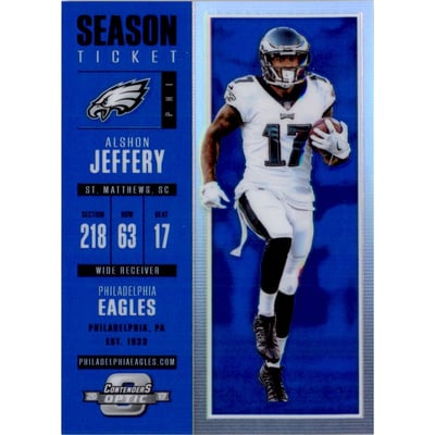 2017 Panini Contenders Optic Blue #77 Alshon Jeffery