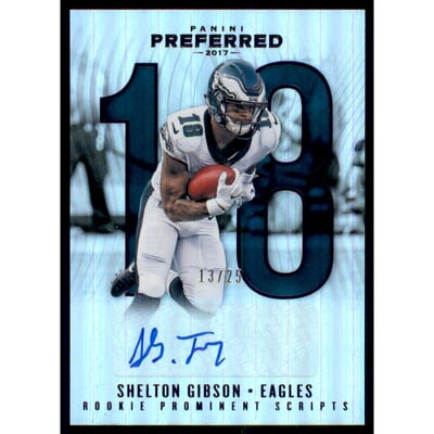 2017 Panini Preferred Purple #298 Shelton Gibson PROM AU/25