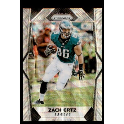 2017 Panini Prizm Prizms Blue Wave #27 Zach Ertz