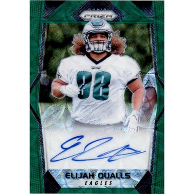 2017 Panini Prizm Rookie Autographs Prizms Green Scope #RAEQ Elijah Qualls