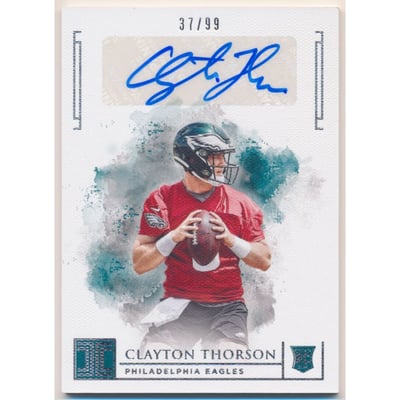 2019 Panini Impeccable #141 Clayton Thorson AU RC