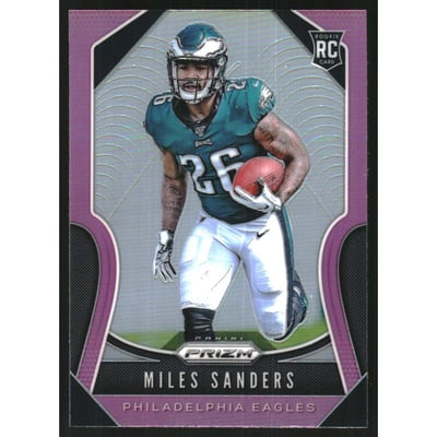 2019 Panini Prizm Prizms Pink #326 Miles Sanders
