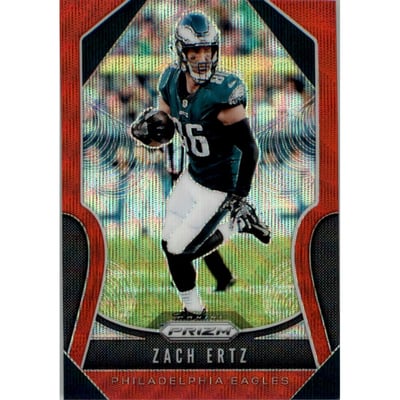 2019 Panini Prizm Prizms Red Wave #54 Zach Ertz