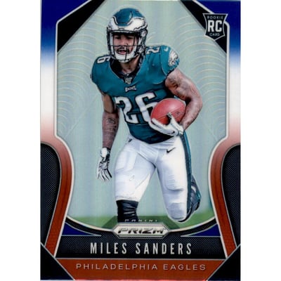 2019 Panini Prizm Prizms Red White and Blue #326 Miles Sanders
