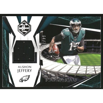 2020 Limited Stadium Star Swatches Silver Spotlight #1 Alshon Jeffery/75