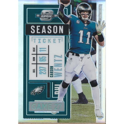 2020 Panini Contenders Optic Silver #47 Carson Wentz
