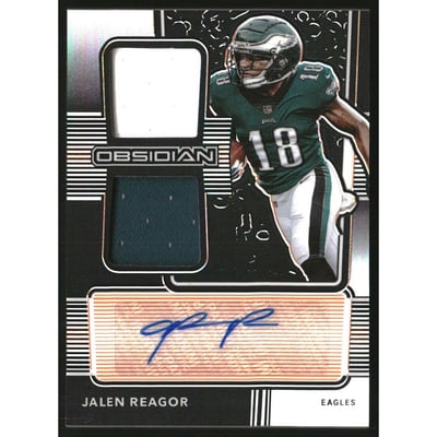 2020 Panini Obsidian Rookie Jersey Ink Electric Etch Orange #8 Jalen Reagor/99 EXCH