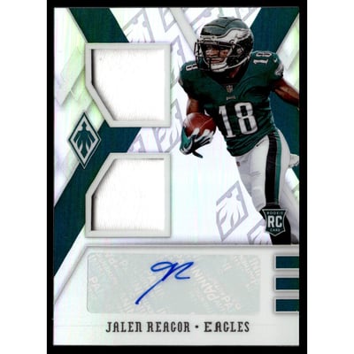 2020 Panini Phoenix Rookie Premiere Dual Jersey Autographs #13 Jalen Reagor/99