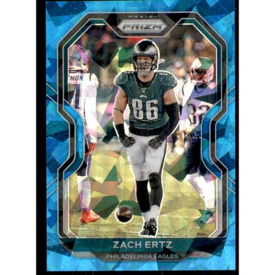 2020 Panini Prizm Prizms Blue Ice #170 Zach Ertz