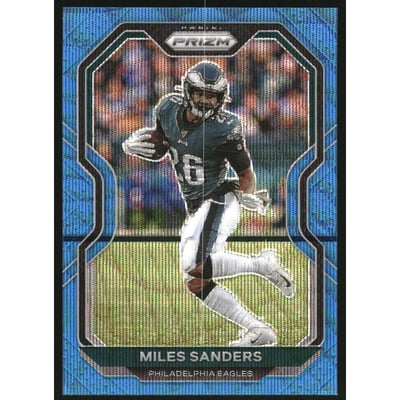 2020 Panini Prizm Prizms Blue Wave #172 Miles Sanders