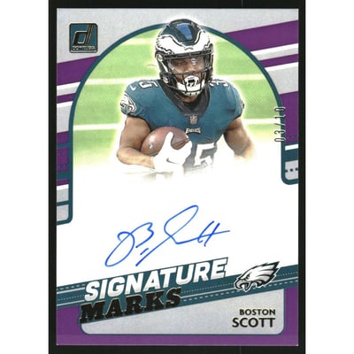 2021 Donruss Signature Marks Purple #11 Boston Scott