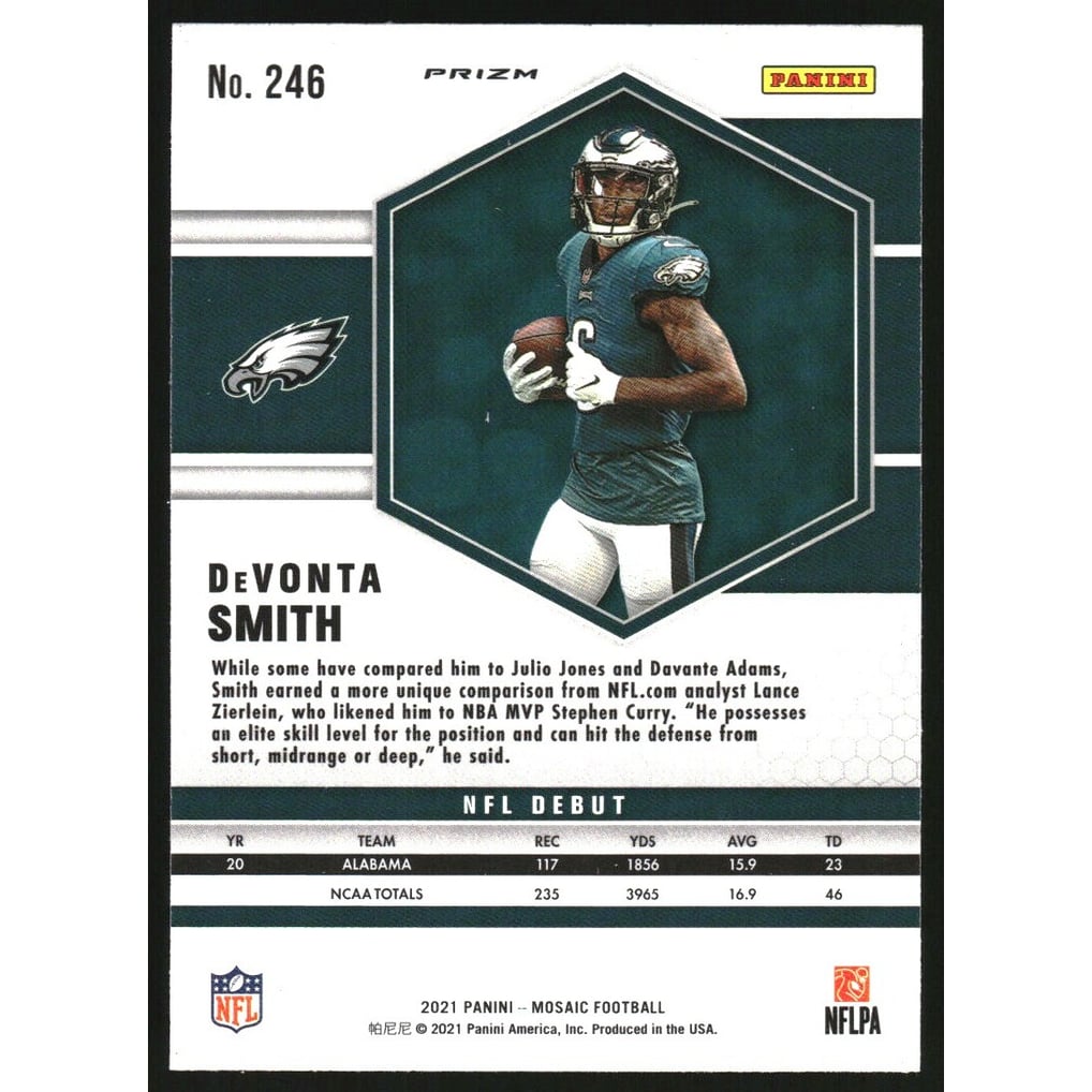 2021 Panini Mosaic Mosaic Camo Pink #246 DeVonta Smith DEB