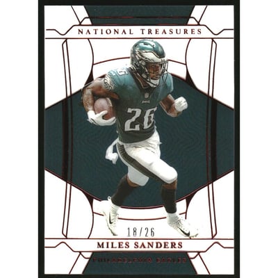 2021 Panini National Treasures Jersey Number Red #73 Miles Sanders/26