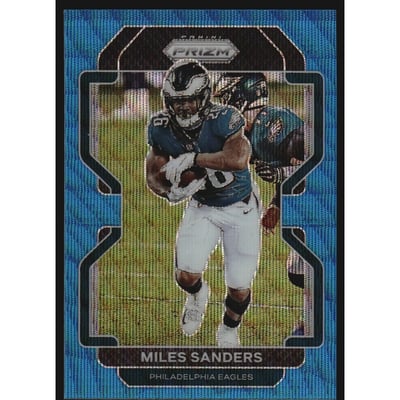 2021 Panini Prizm Prizms Blue Wave #222 Miles Sanders